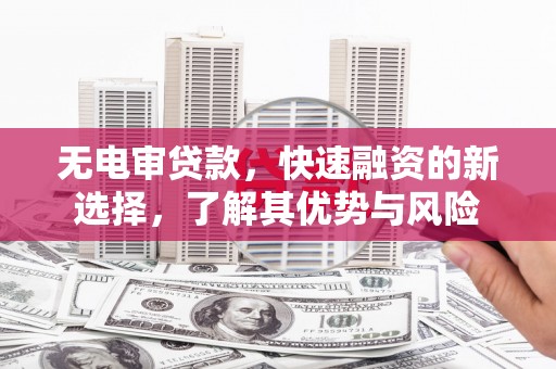 巴塘无电审贷款，快速融资的新选择，了解其优势与风险