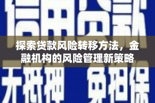 巴塘探索贷款风险转移方法，金融机构的风险管理新策略