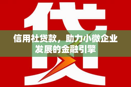 巴塘信用社贷款，助力小微企业发展的金融引擎