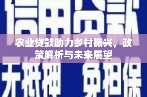 巴塘农业贷款助力乡村振兴，政策解析与未来展望