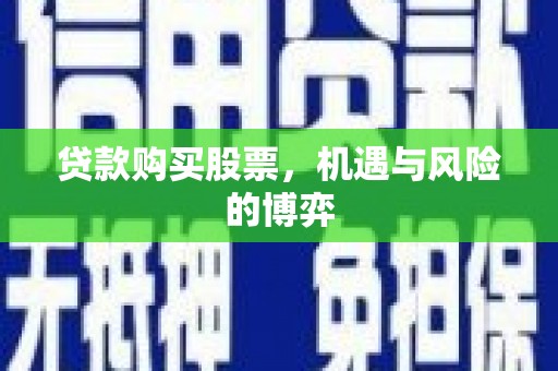 巴塘贷款购买股票，机遇与风险的博弈