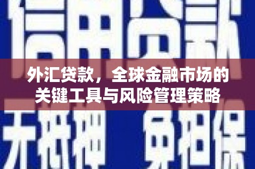 巴塘外汇贷款，全球金融市场的关键工具与风险管理策略