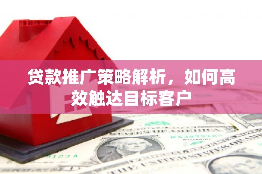 巴塘贷款推广策略解析，如何高效触达目标客户