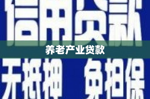 巴塘养老产业贷款