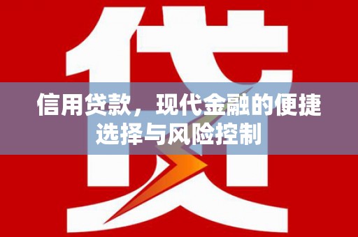 巴塘信用贷款，现代金融的便捷选择与风险控制