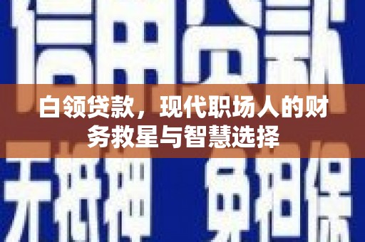 巴塘白领贷款，现代职场人的财务救星与智慧选择
