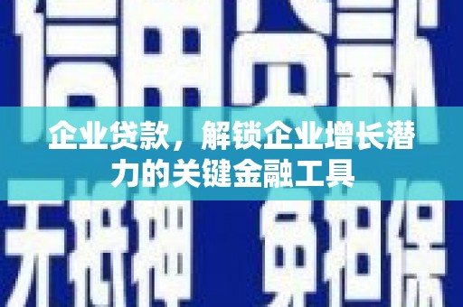 巴塘企业贷款，解锁企业增长潜力的关键金融工具