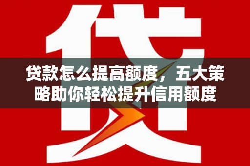 巴塘贷款怎么提高额度，五大策略助你轻松提升信用额度