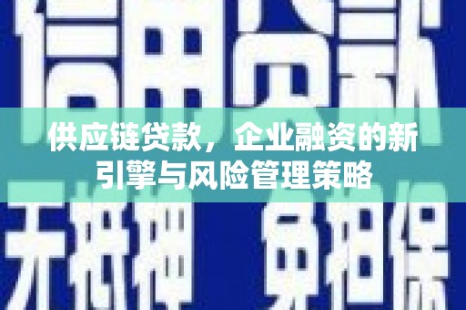 巴塘供应链贷款，企业融资的新引擎与风险管理策略