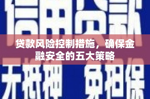 巴塘贷款风险控制措施，确保金融安全的五大策略