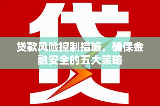 巴塘贷款风险控制措施，确保金融安全的五大策略