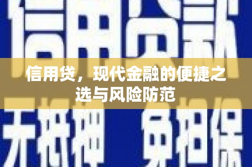 巴塘信用贷，现代金融的便捷之选与风险防范
