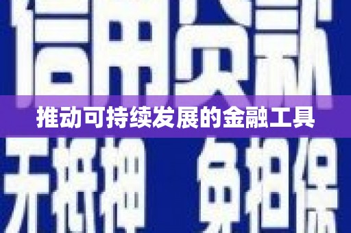 巴塘推动可持续发展的金融工具