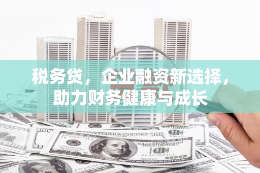 巴塘税务贷，企业融资新选择，助力财务健康与成长